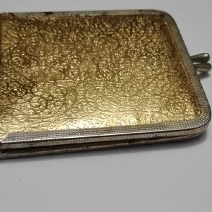 Elegant Gold Embossed Compact Case